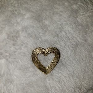 Antique 10k Gold Heart Pin